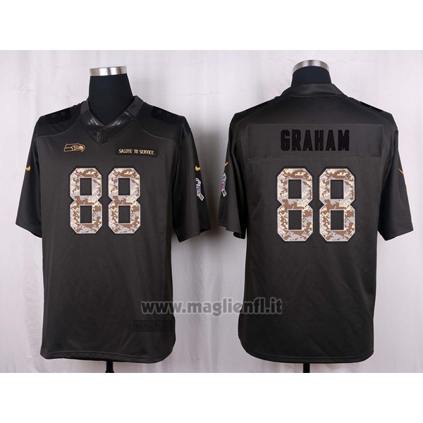 Maglia NFL Anthracite Seattle Seahawks Graham 2016 Salute To Service
